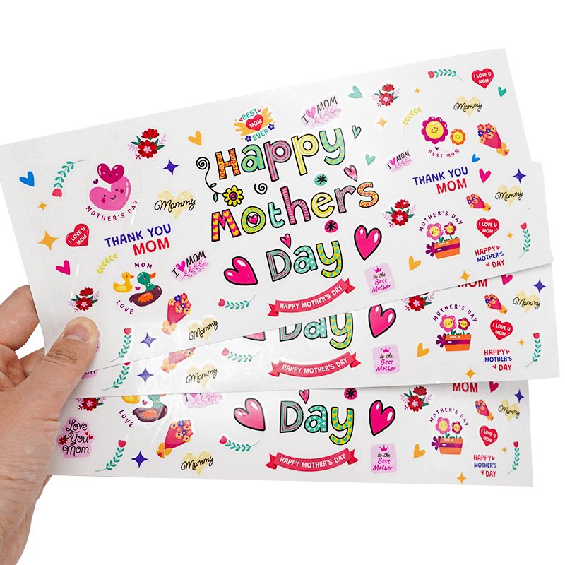 Wholesale Custom Design Transfer UV DTF Stickers Waterproof Cartoon Decals UV DTF Cup Wraps Transfer Stickers For Glass Cups