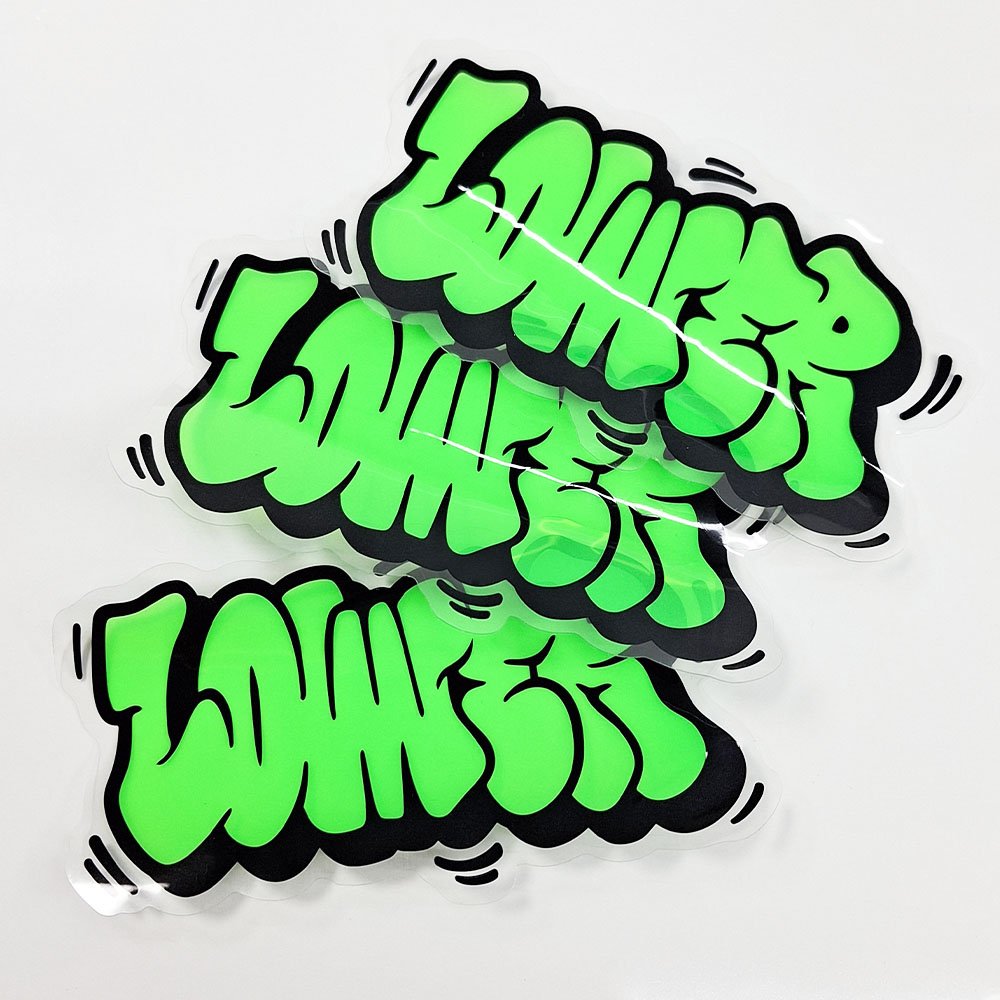 Custom cartoon transparent sticker for removable vinyl sticker logo sticker