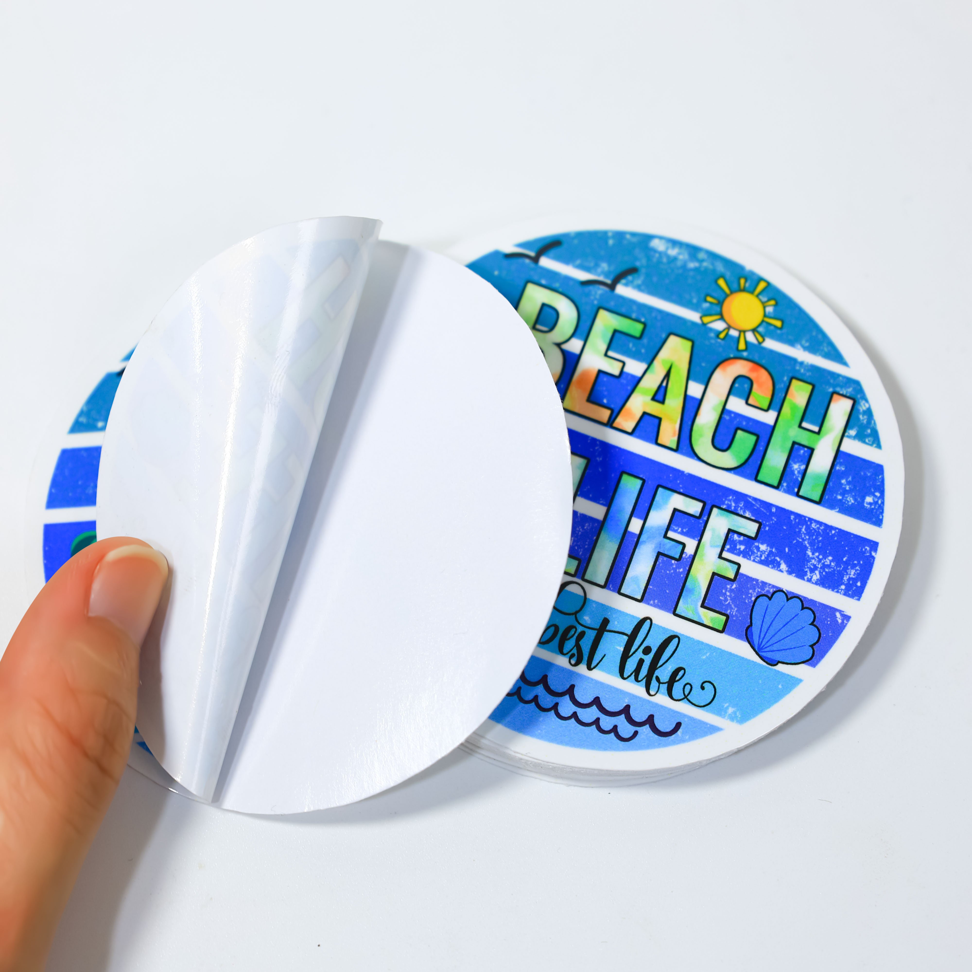 Customized Waterproof Self-adhesive Label Stickers With Holographic Effect Customize Your Own Design Cartoon Stickers