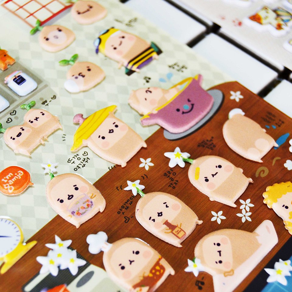 Custom Design Printing Scrapbooking Custom Foam Puff Stickers Printing Cartoon 3D Puffy Sticker Sheet For Kids
