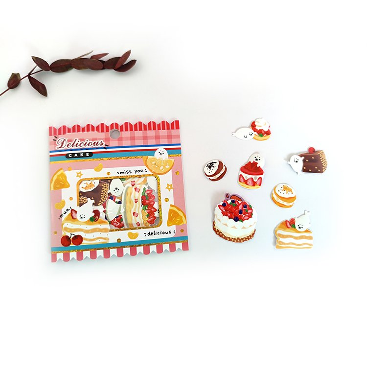 New Listing Self Cartoon Adhesive Decoration Cute Sticker Packaging Stationery Gift Kiss Cut Sticker Sheet Set