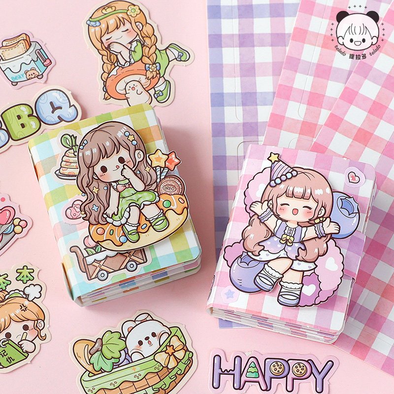 Mr. Paper 2 Design 20 Pcs / Box Stickers Kawaii Girls Series Decoration Cartoon Quiet Book Stickers Pack for DIY Scrap Book