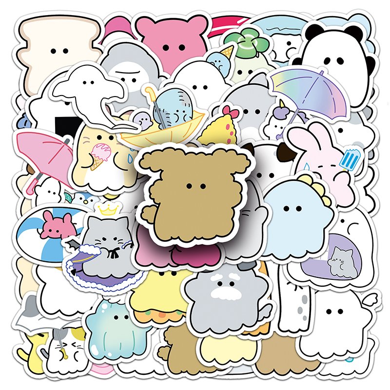52pcs High Quality Anime Kawaii Cartoon Sticker Waterproof Decoration Custom Obakenu Sticker
