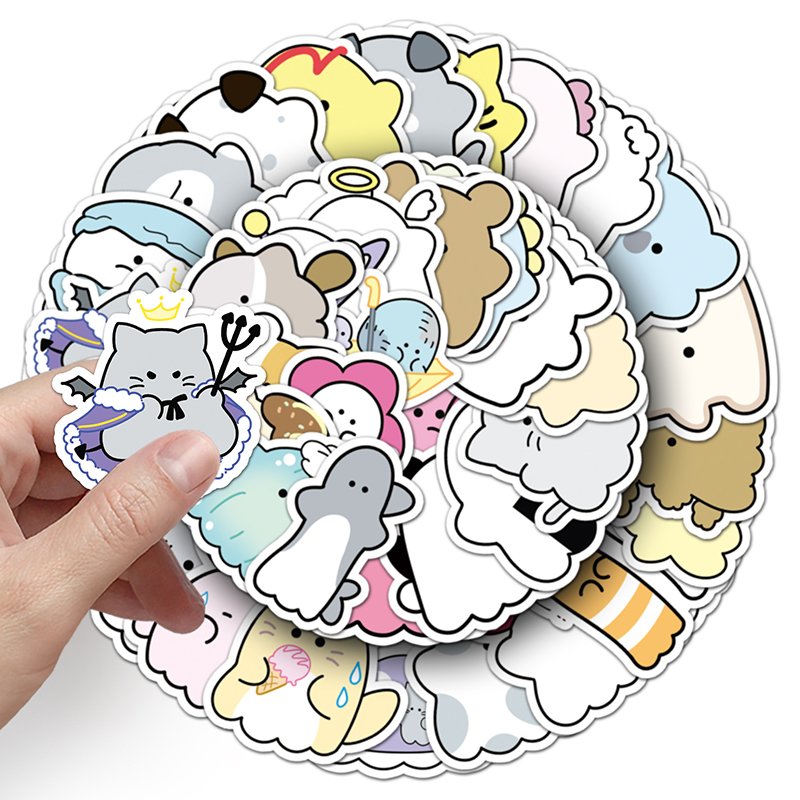 52pcs High Quality Anime Kawaii Cartoon Sticker Waterproof Decoration Custom Obakenu Sticker