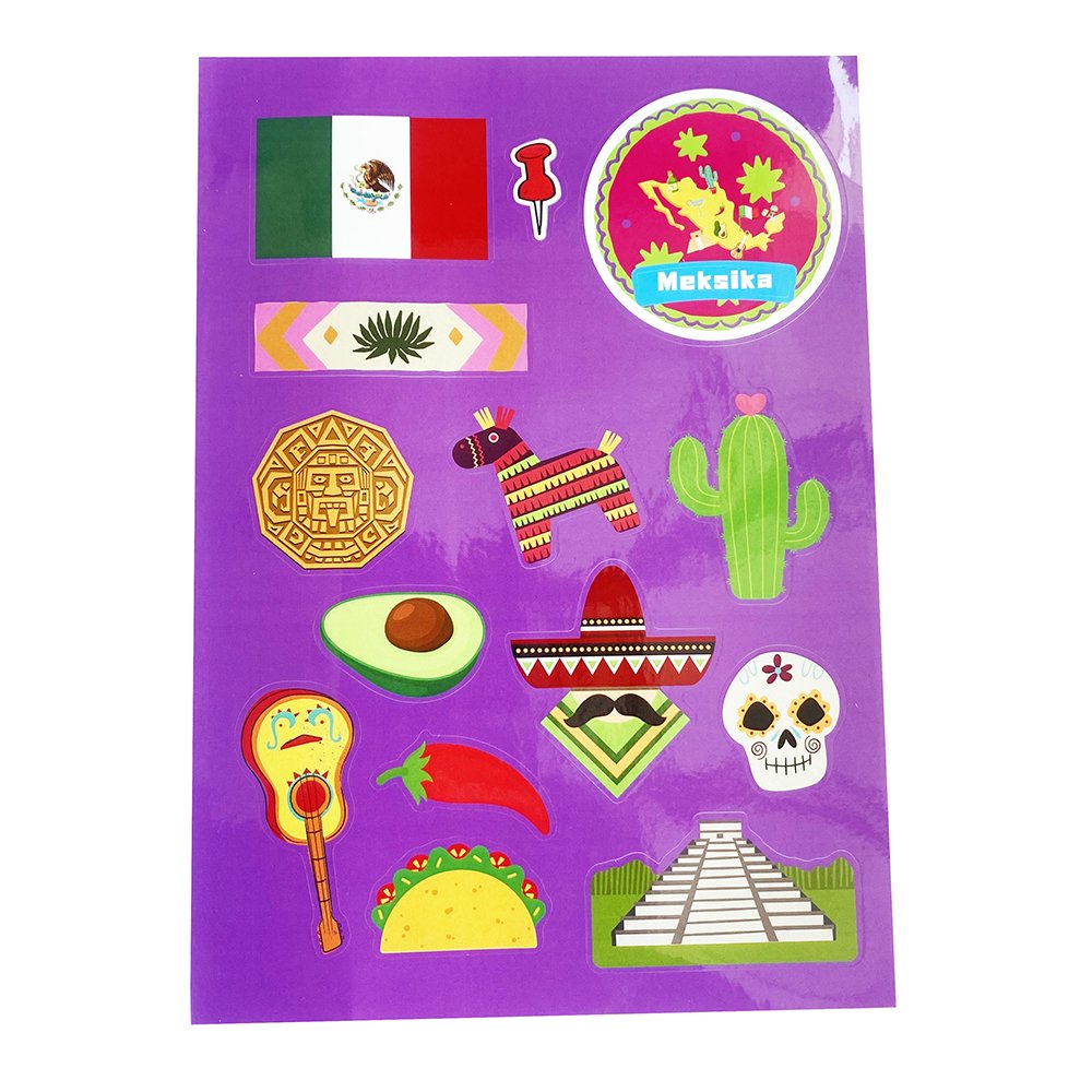 Countries Logo Printing Waterproof Custom Kiss Cut Vinyl Stickers Sheet