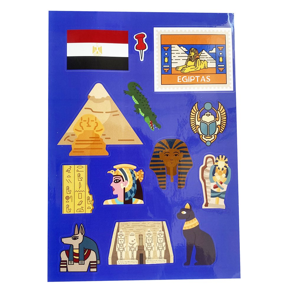 Countries Logo Printing Waterproof Custom Kiss Cut Vinyl Stickers Sheet