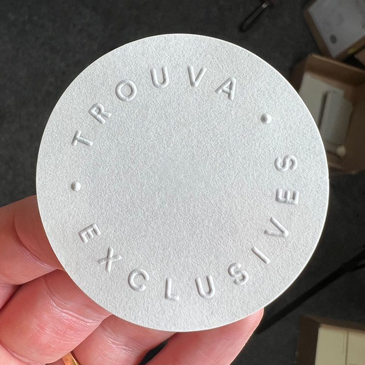 Custom 3D Sticker Label Rose Gold Foil Embossed Texture Paper Self-Adhesive Stickers Candle Perfume Seal Sticker