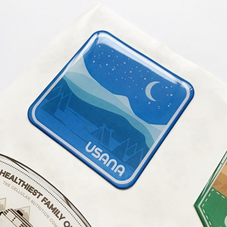 Custom Shape Waterproof Large Outdoor Rectangle Clear 3D Gel Dome Resin Epoxy Doming Stickers Sheets