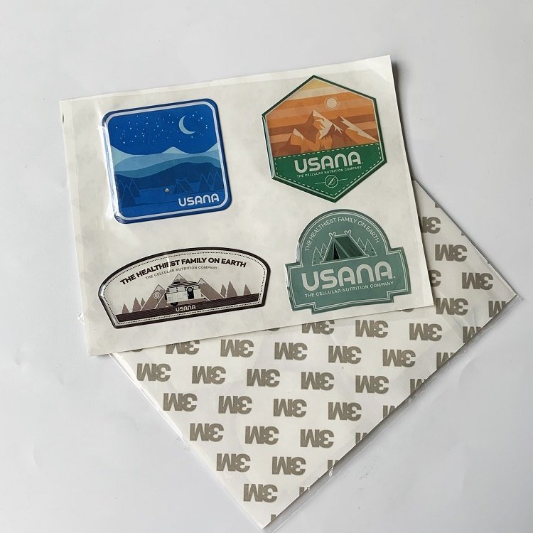 Custom Shape Waterproof Large Outdoor Rectangle Clear 3D Gel Dome Resin Epoxy Doming Stickers Sheets