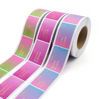 Company design labels cartoon waterproof sticker logo Adhesive label printing holographic vinyl custom die cut sticker sheet