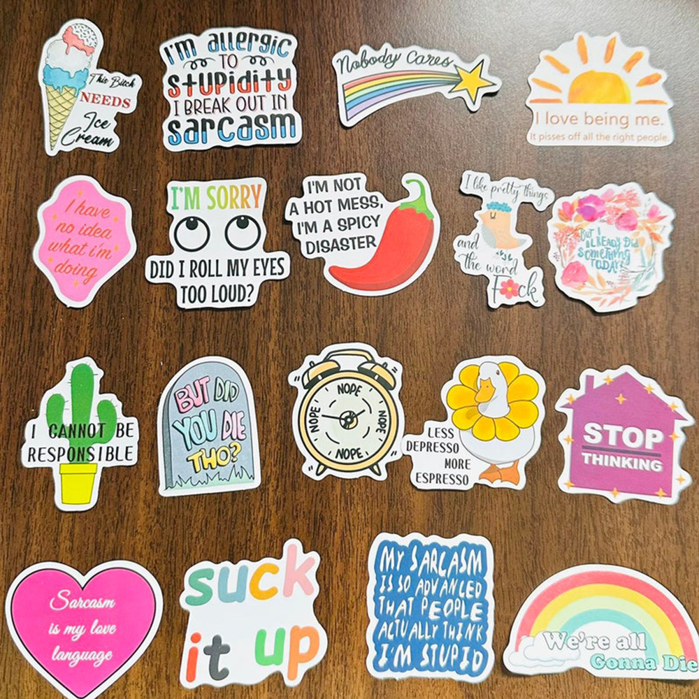 Custom Sticker Sheet Self Adhesive Holographic Vinyl Printing Kiss Cut Cute Cartoon Stickers
