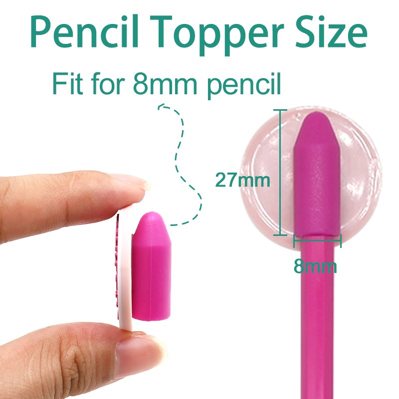Factory Soft Pvc Pencil Topper Wholesale Phrases Series Cartoon Rubber Pencil Toppers Decoration For Office Students