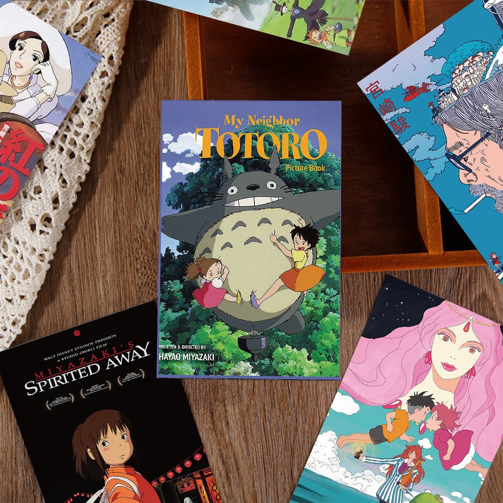 10pcs Classic Animation Film Postcard Diy Student Dormitory Desk Bedroom Living Room Background Poster Decorative Wall Collages