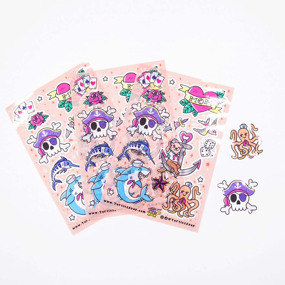 Custom PVC Adhesive Waterproof Vinyl Transfer Sticker Sheet Cute Cartoon Animal Decorative Kiss Cut Print Sticker