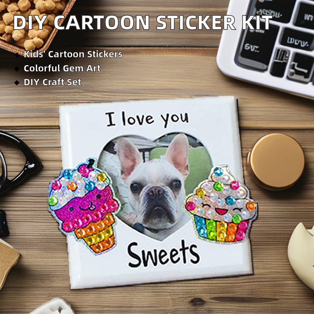 Drop Shipping DIY Little Girls' Mosaic Crafts Cartoon Diamond Painting Sticker with Rhinestones for Home Decoration