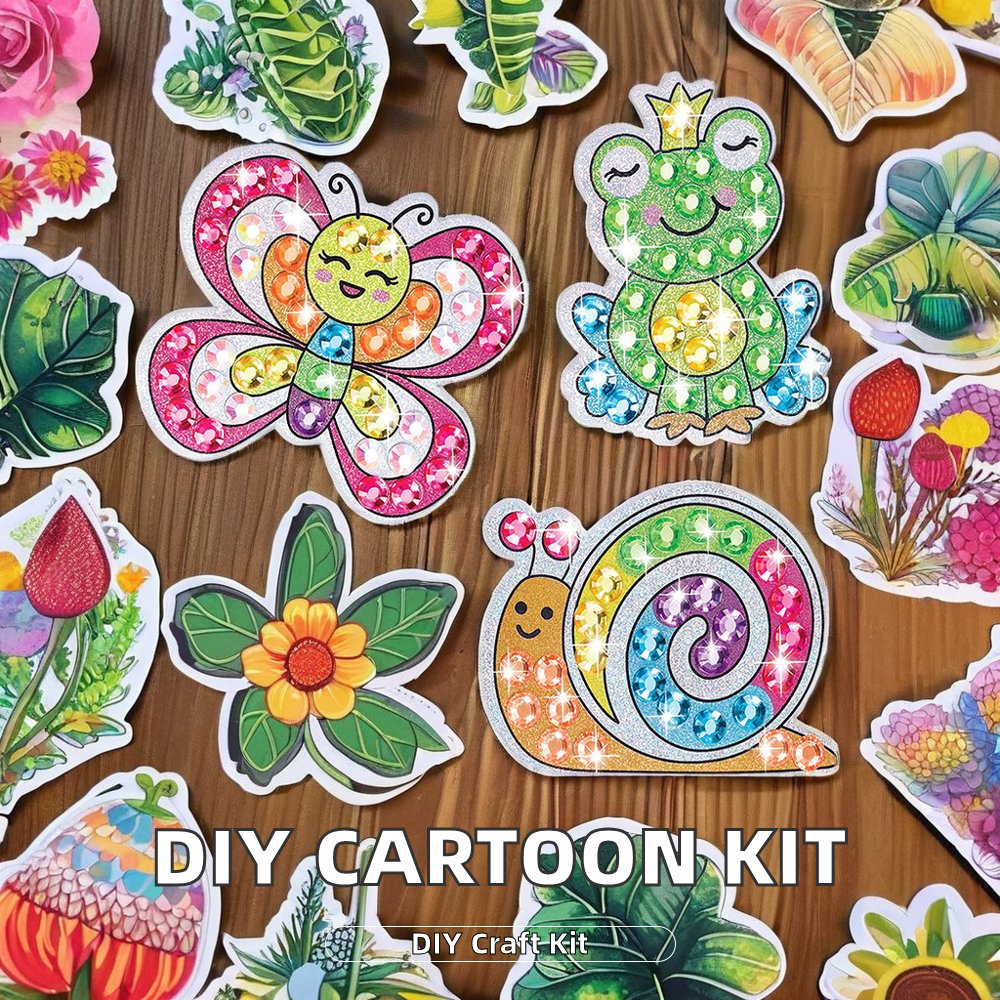Drop Shipping DIY Little Girls' Mosaic Crafts Cartoon Diamond Painting Sticker with Rhinestones for Home Decoration