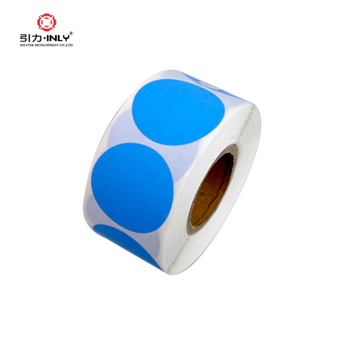 circle label Custom self adhesive fluorescent sticker paper