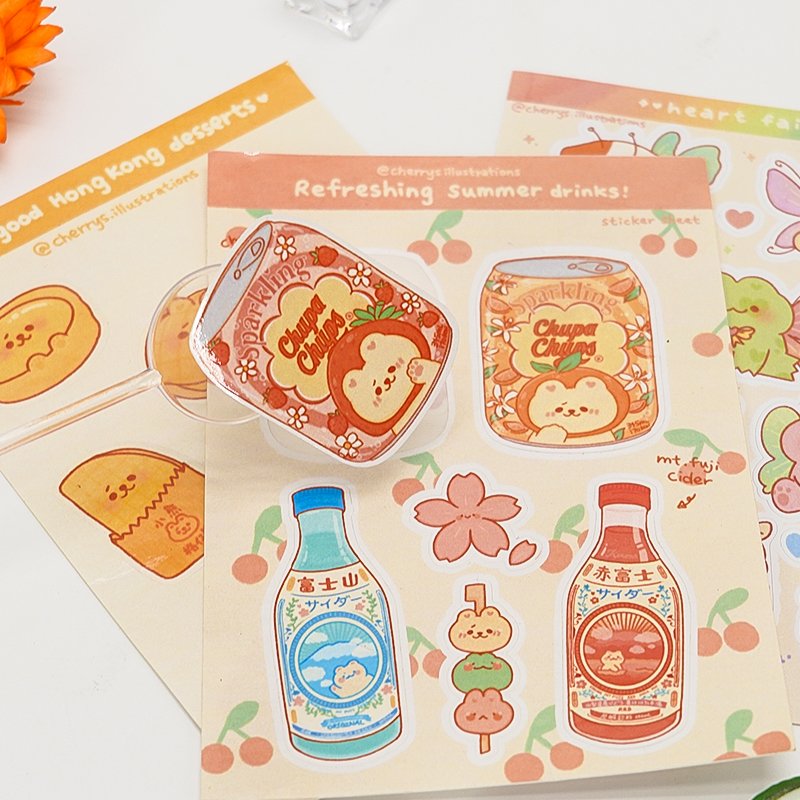 Manufacturer Custom Translucent Color Printing Name Label Inkjet Glossy A4 Clear Tiny Cartoon Kiss Cut Sticker Sheet