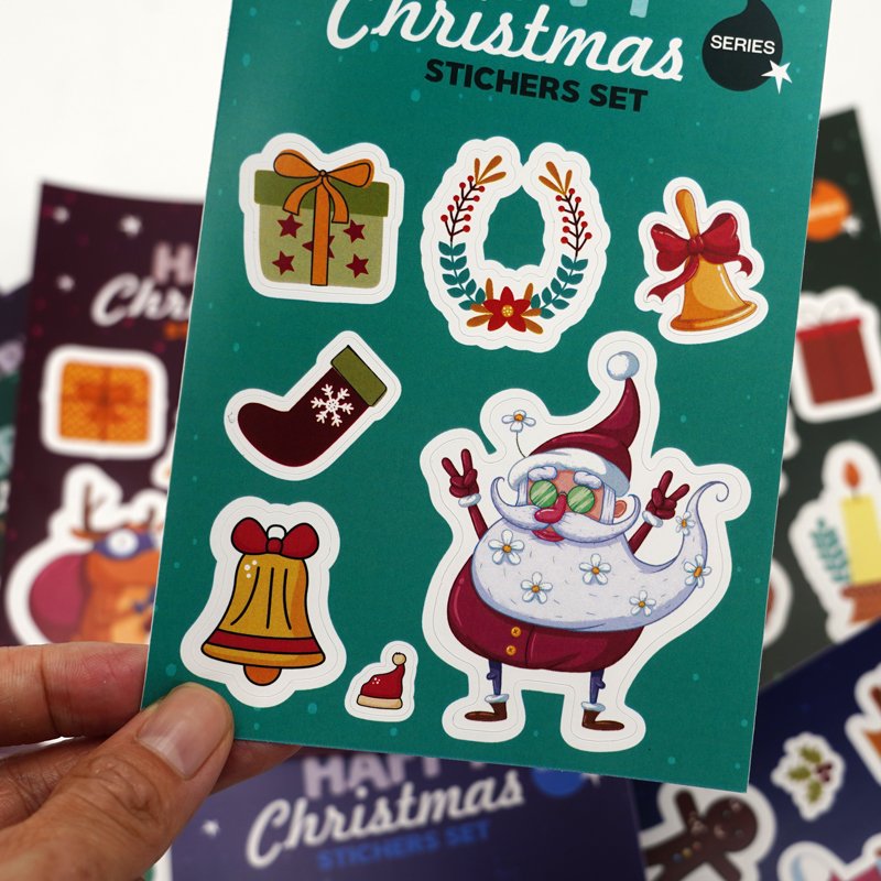 Manufacturer Custom Translucent Color Printing Name Label Inkjet Glossy A4 Clear Tiny Cartoon Kiss Cut Sticker Sheet