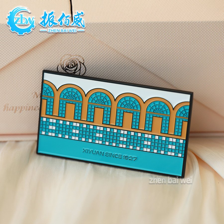 High quality custom metal magnet badge corporate anniversary soft enamel badge custom zinc alloy quicksand refrigerator sticker