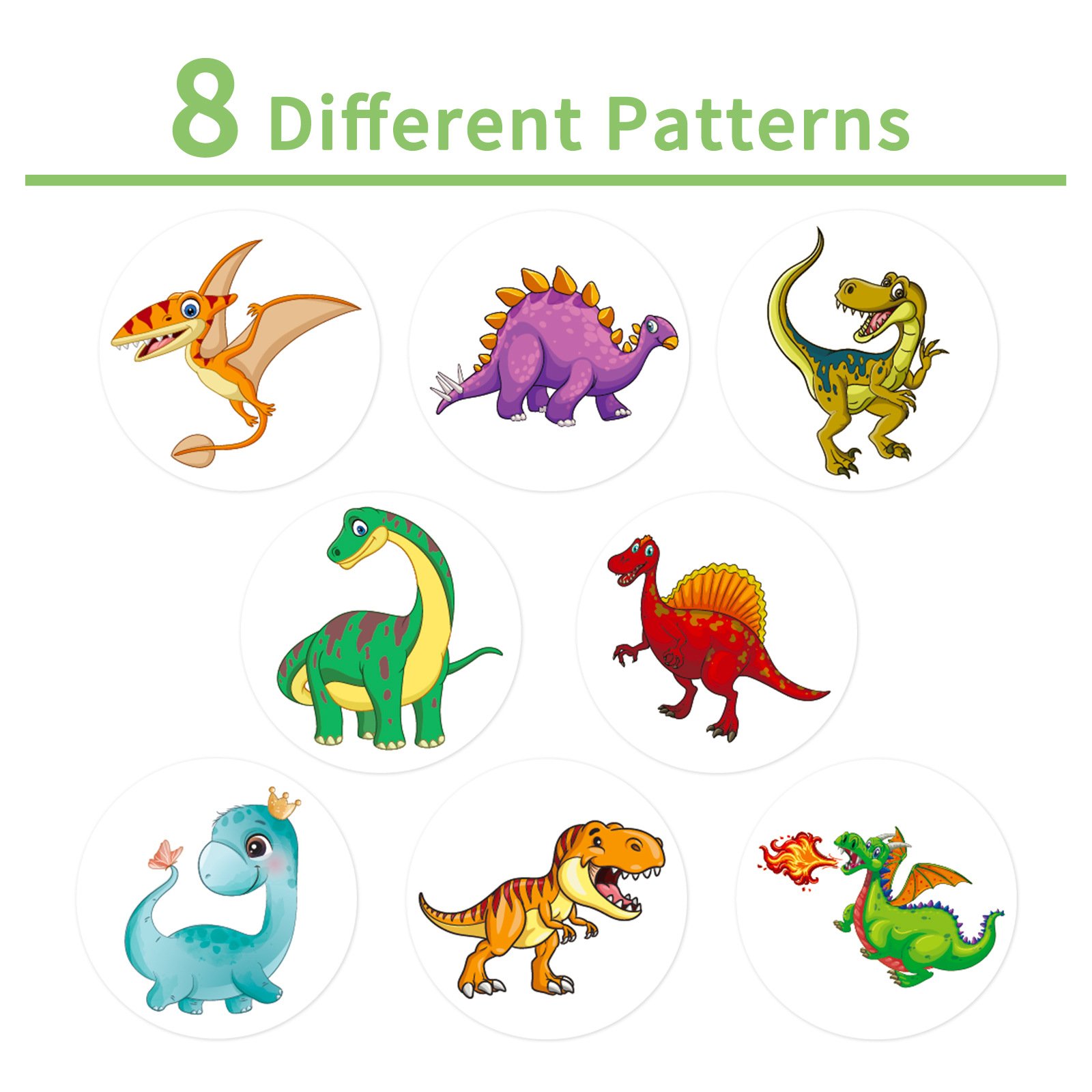 500 pcs 1 inch Kawaii Graffiti cartoon Cute dinosaur stickers