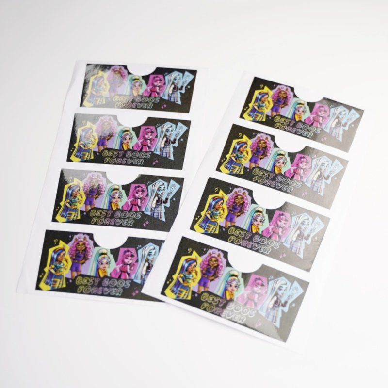 Custom waterproof printing logo packaging Self-Adhesive Die Cut Logo Custom Logo Label cute stickers for girls