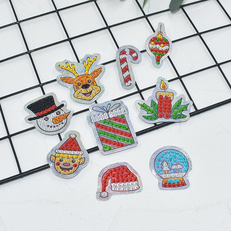 DIY Cartoon Diamond Painting Stickers Custom Animal Christmas Set Stickers Children Adult Diamond Painting