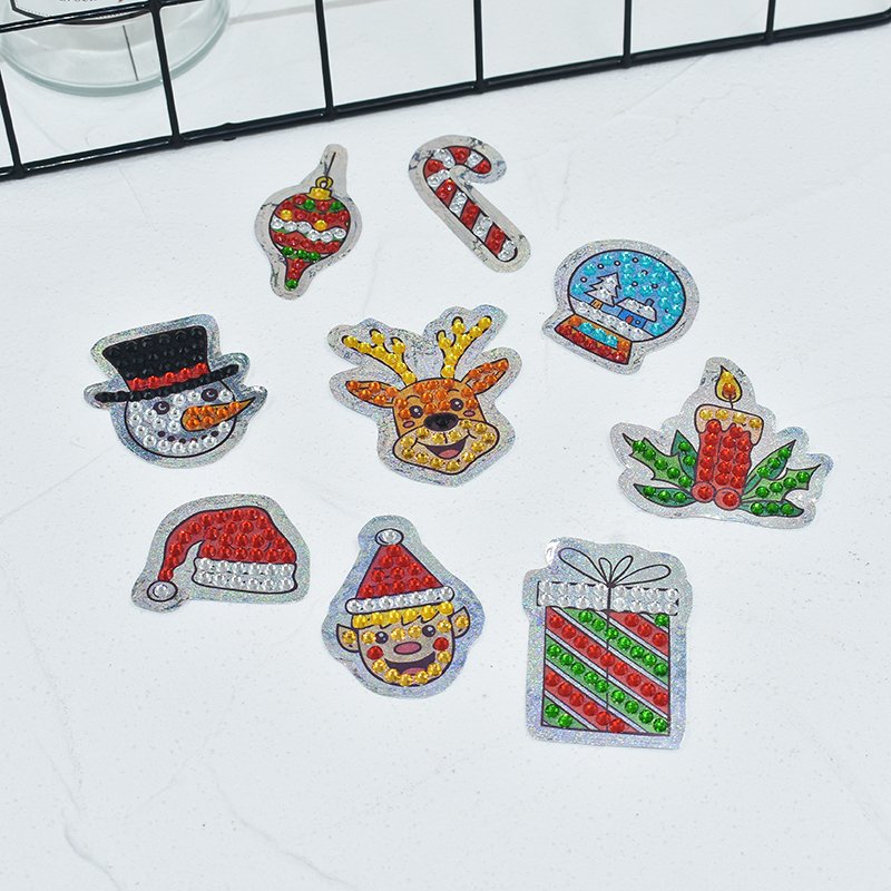 DIY Cartoon Diamond Painting Stickers Custom Animal Christmas Set Stickers Children Adult Diamond Painting