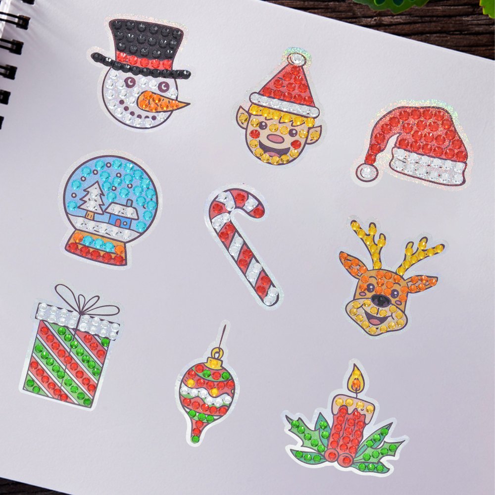 DIY Cartoon Diamond Painting Stickers Custom Animal Christmas Set Stickers Children Adult Diamond Painting