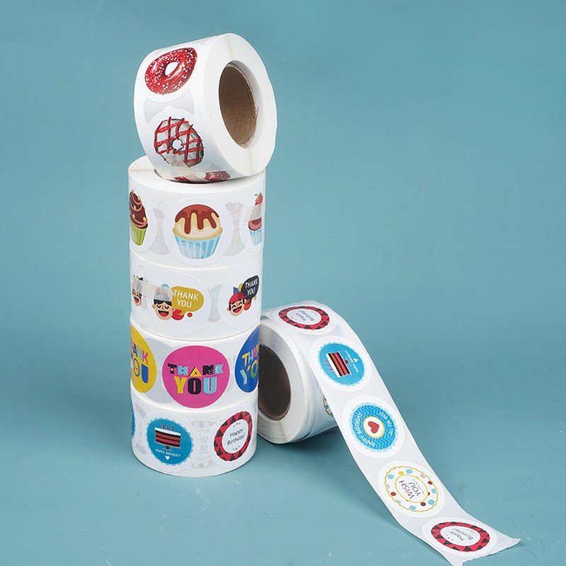 Manufacturer Direct Sale Cartoon Stickers Labels Stickers Roll Suitable For Packing Use