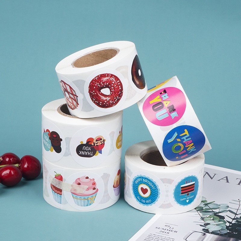 Manufacturer Direct Sale Cartoon Stickers Labels Stickers Roll Suitable For Packing Use