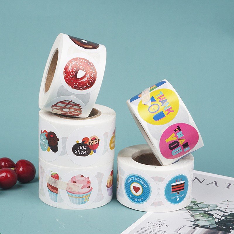 Manufacturer Direct Sale Cartoon Stickers Labels Stickers Roll Suitable For Packing Use