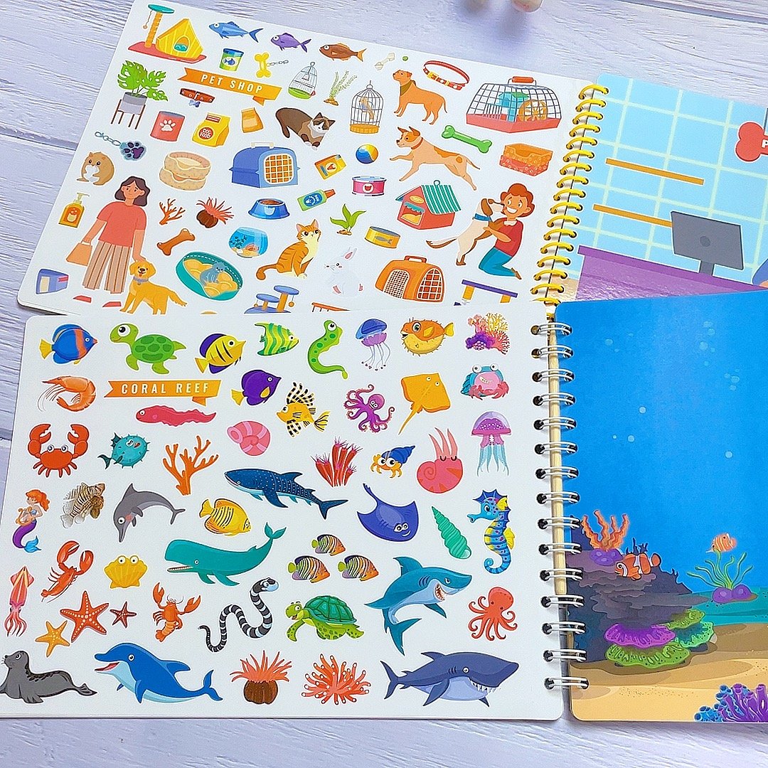 Print custom logo cute cartoon waterproof vinyl die cut stickers label thank you holographic printing sticker sheet for planner