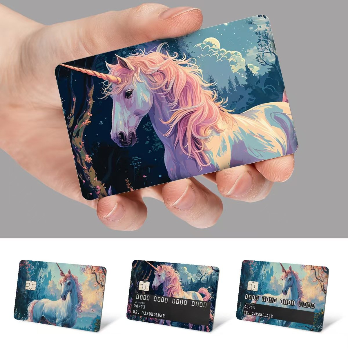 Custom Waterproof Universal Cartoon Advertising Bank Credit Card Covers Stickers