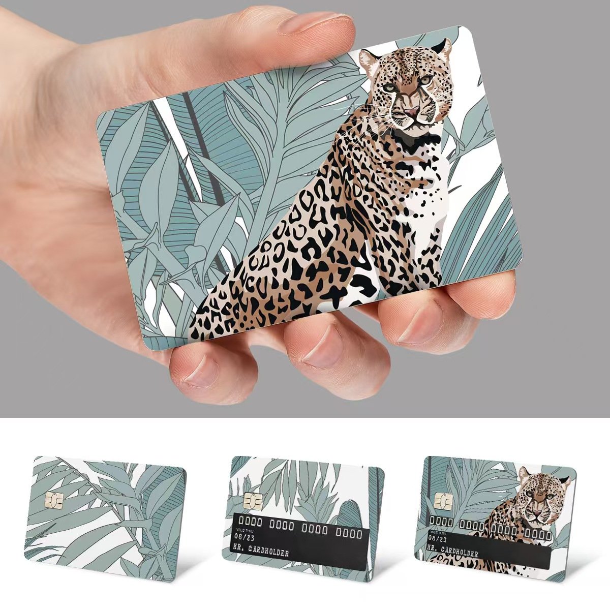 Custom Waterproof Universal Cartoon Advertising Bank Credit Card Covers Stickers