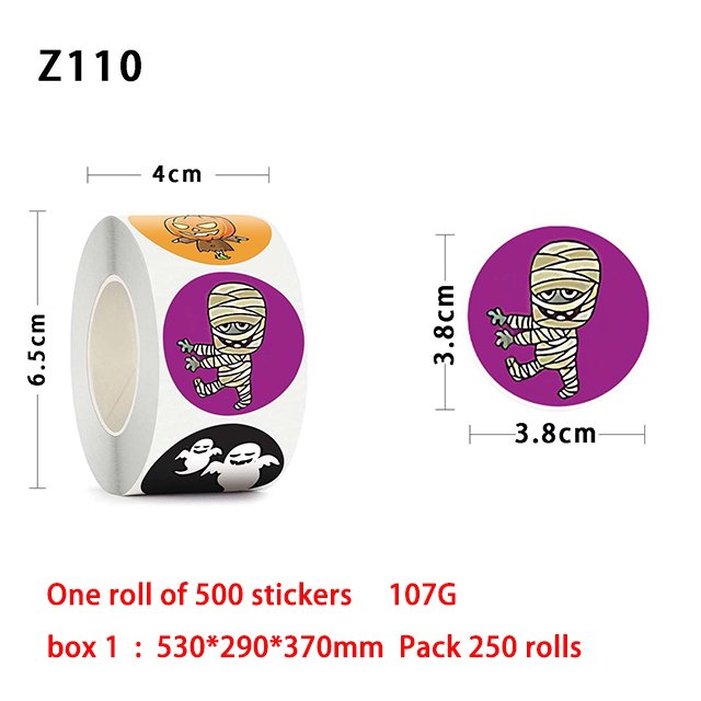 Pumpkin Cartoon Decorative Sticker Happy Halloween Festival Candy Bag Chocolate Box Seal Stickers