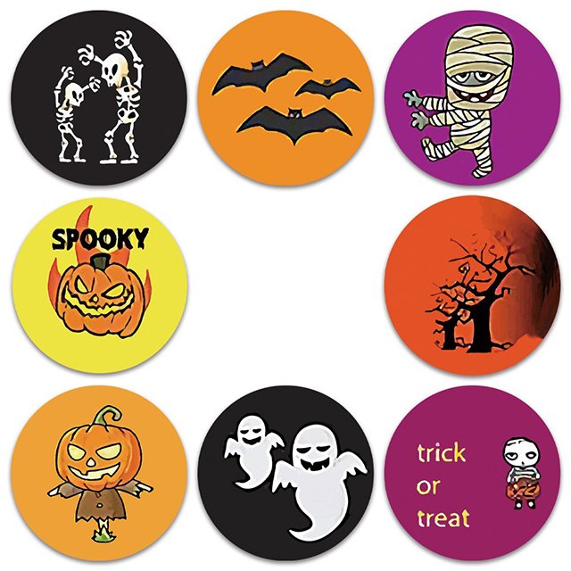 Pumpkin Cartoon Decorative Sticker Happy Halloween Festival Candy Bag Chocolate Box Seal Stickers