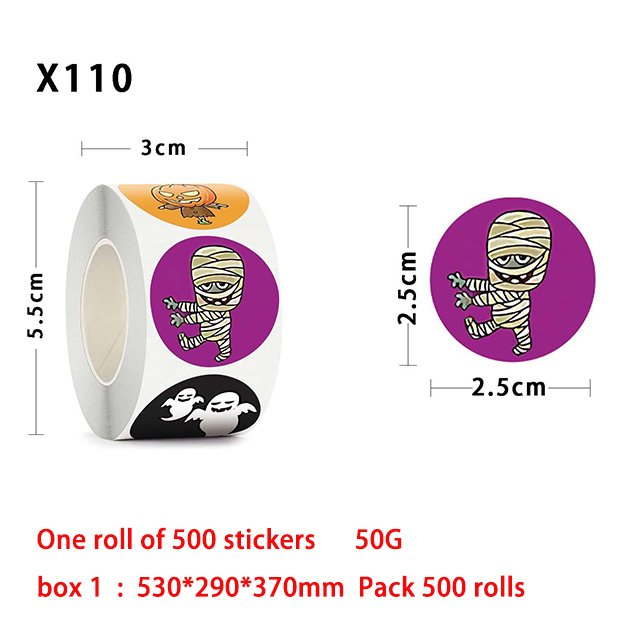 Pumpkin Cartoon Decorative Sticker Happy Halloween Festival Candy Bag Chocolate Box Seal Stickers