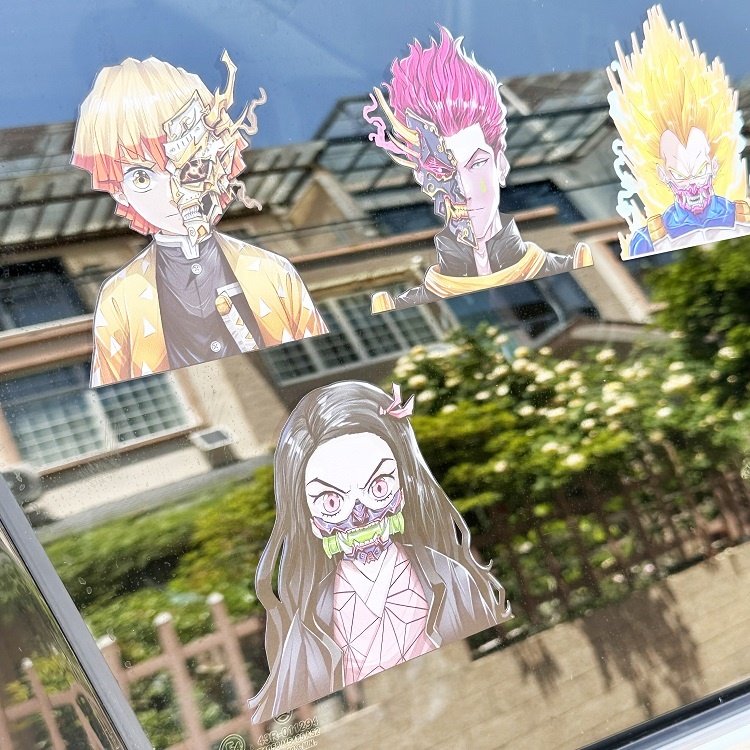 Funny Window Transfer Car Stickers Vinyl Waterproof Peeping Decal Peeking Anime Car Sticker Peeker stickers No Fade