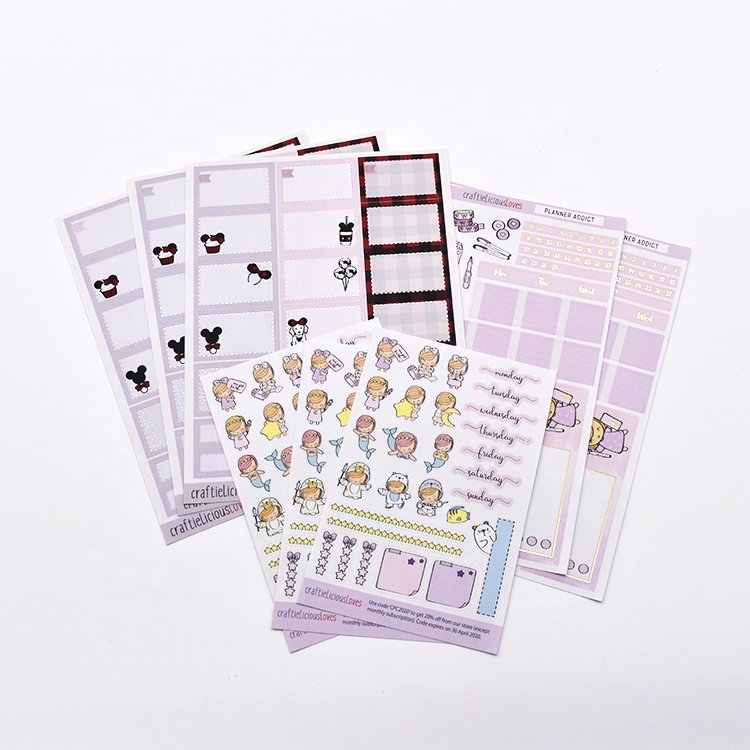Custom Characters vinyl paper Animal Cartoon Korean Cute Stickers sheet