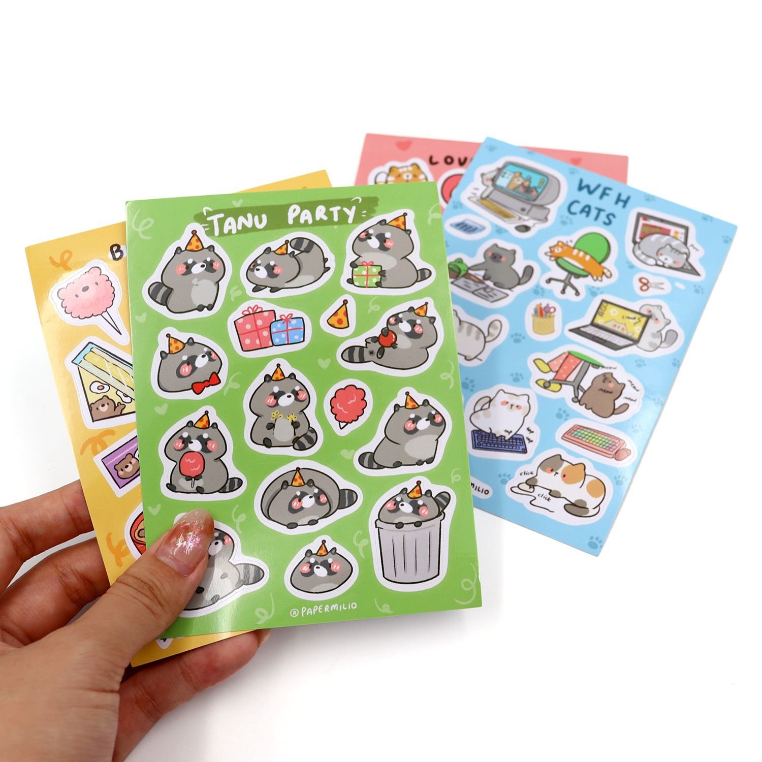 Wholesale Waterproof Custom Printing Vinyl Cute Paper Sticker Cartoon Pvc Die Cut Adhesive Sticker Sheet