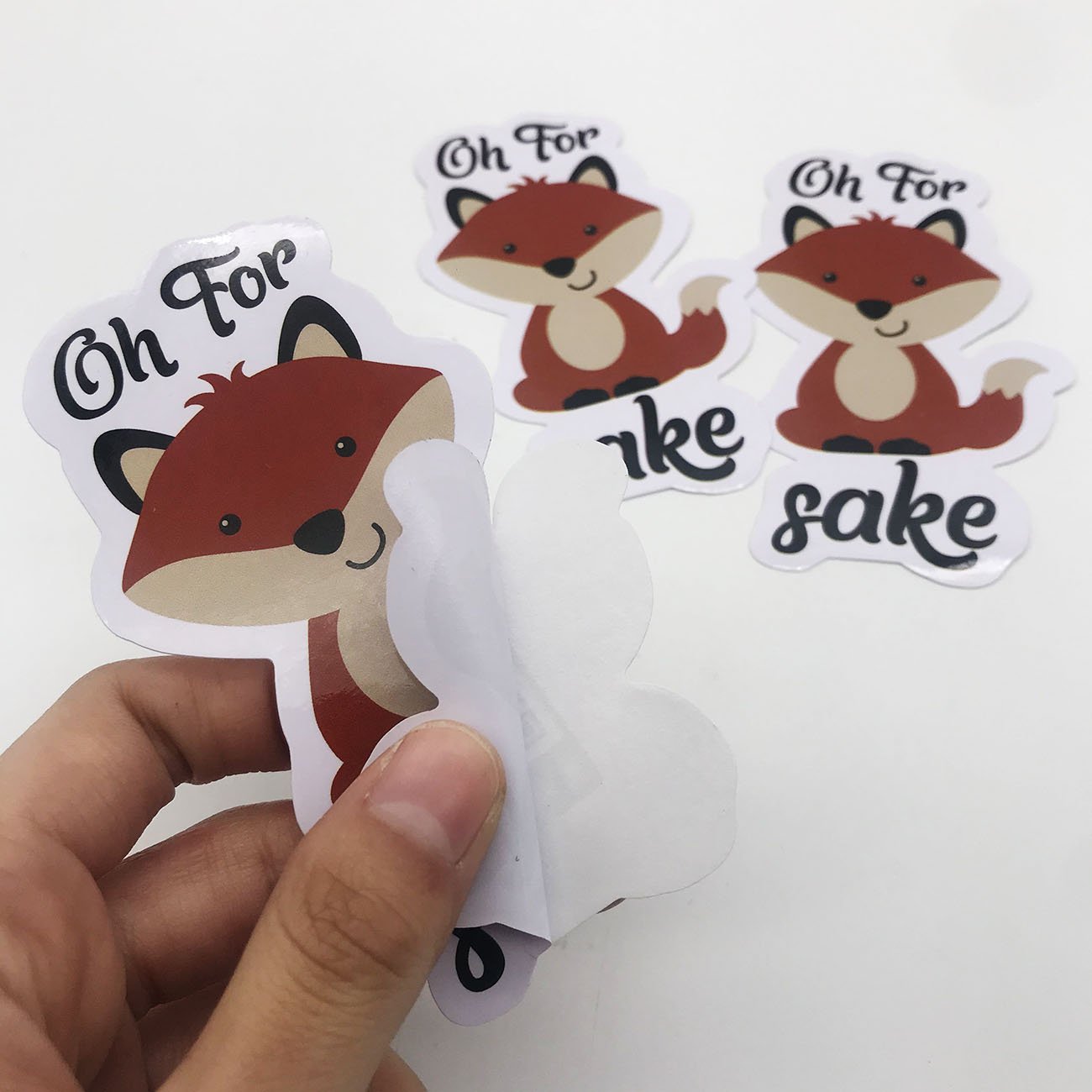 Art Half Custom Label Sticker Printed Outdoor Cartoon Sticker