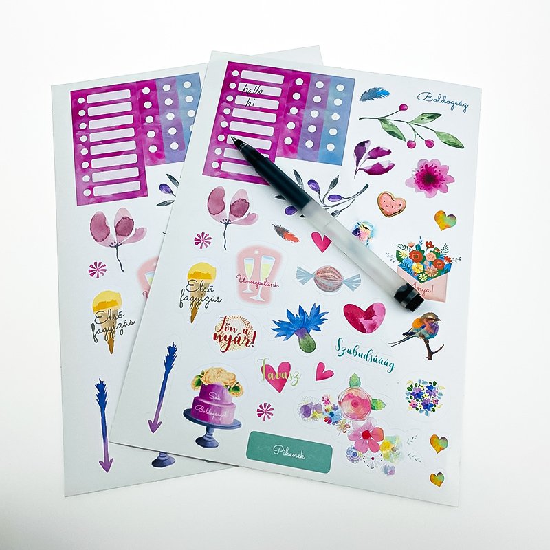 Customized Printing Vinyl Color Cartoon Planner Stickers,Stationery Kiss Cut Sticker Sheet