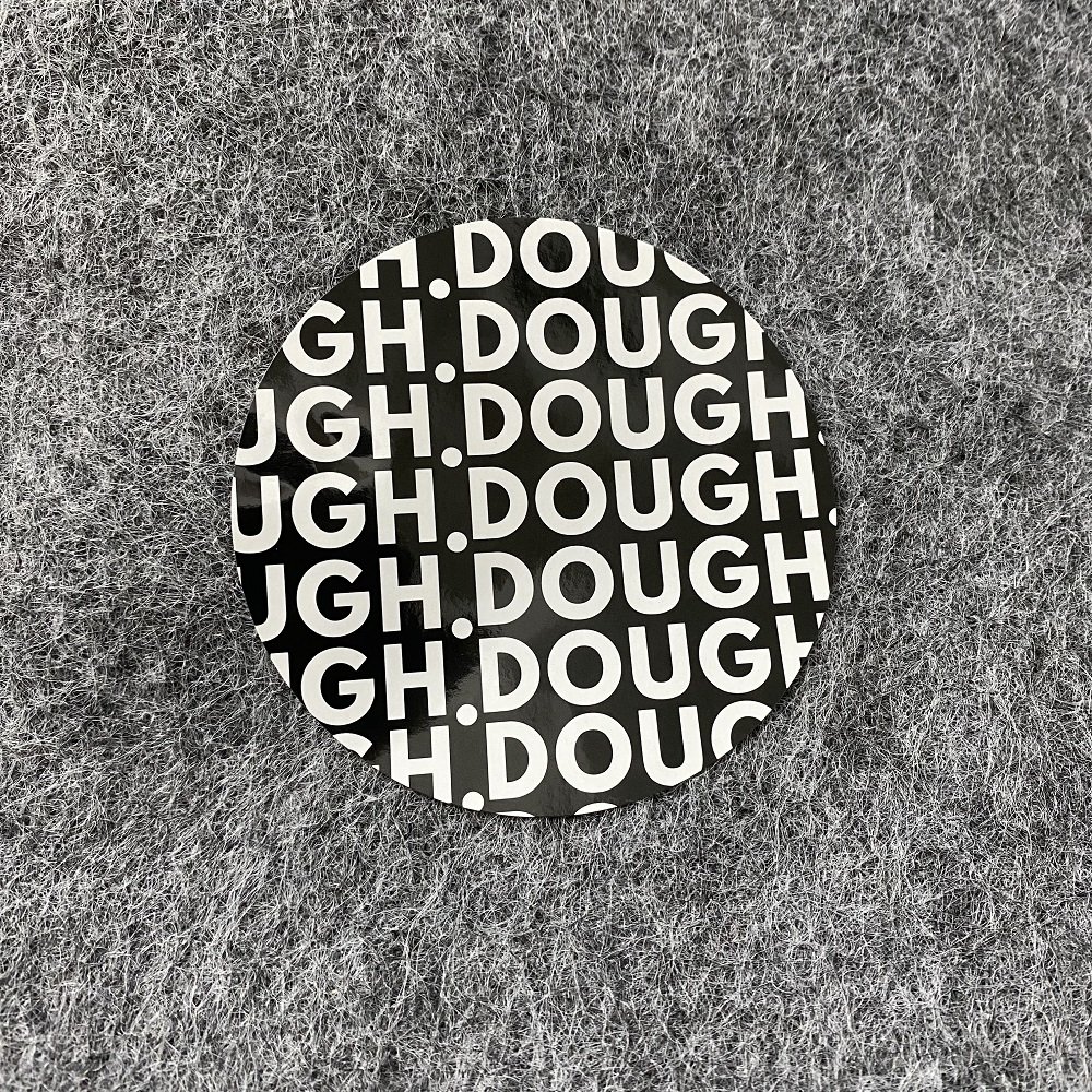 Customized Brand Logo Personalized Design Eco Friendly Black Glossy Film Self-Adhesive Sticker