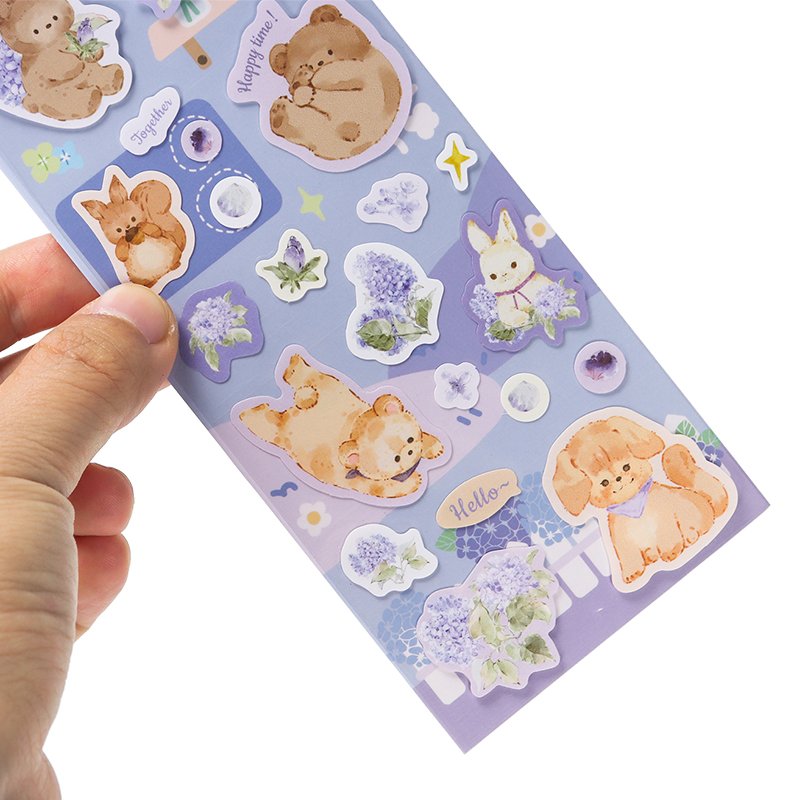Custom Printing Die Cut Vinyl Stickers pack Adhesive Waterproof PVC Label Company Logo Design Cartoon Sticker sheet