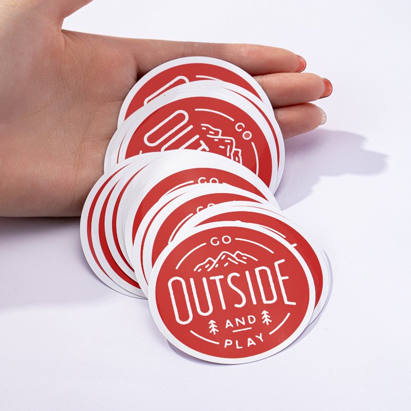 Custom Logo Label Printing Sticker Cartoon Car Outdoor Waterproof Adhesive Vinyl Die Cut Free Wood Paper Sticker
