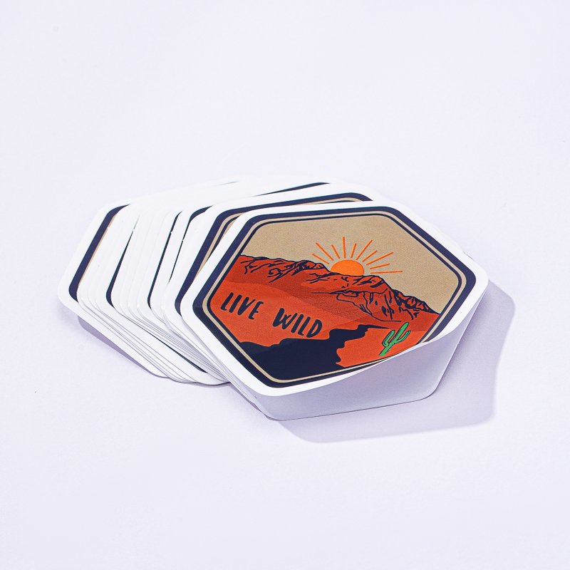 Custom Logo Label Printing Sticker Cartoon Car Outdoor Waterproof Adhesive Vinyl Die Cut Free Wood Paper Sticker