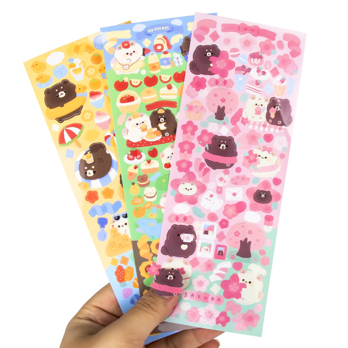 Customized Vinyl Sticker Sheet Decorative Laptop Notebook Agenda Scrapbook Journal Cartoon Stickers