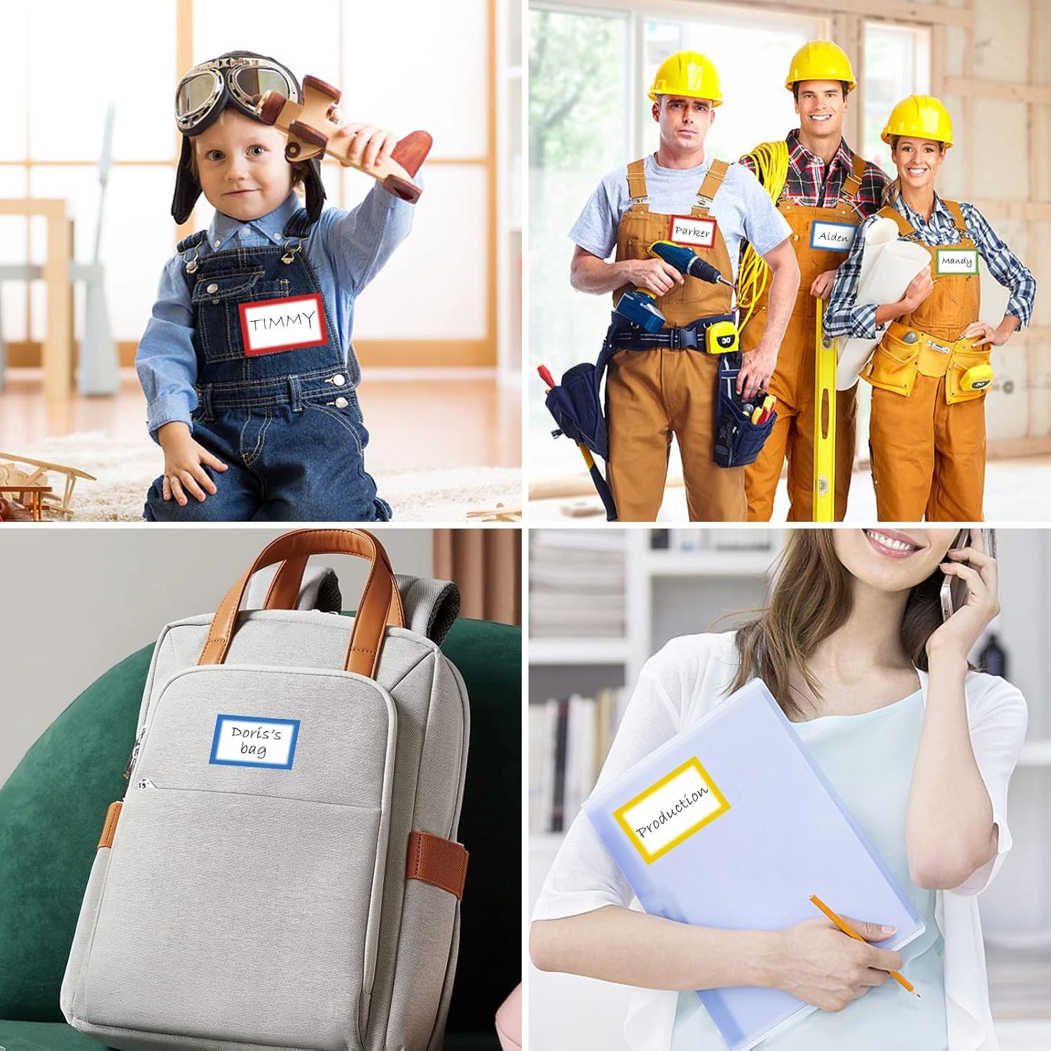 Custom Adhesive Name Tags Sticker Removable Labels for Classroom Home Storage and Organization Supplies