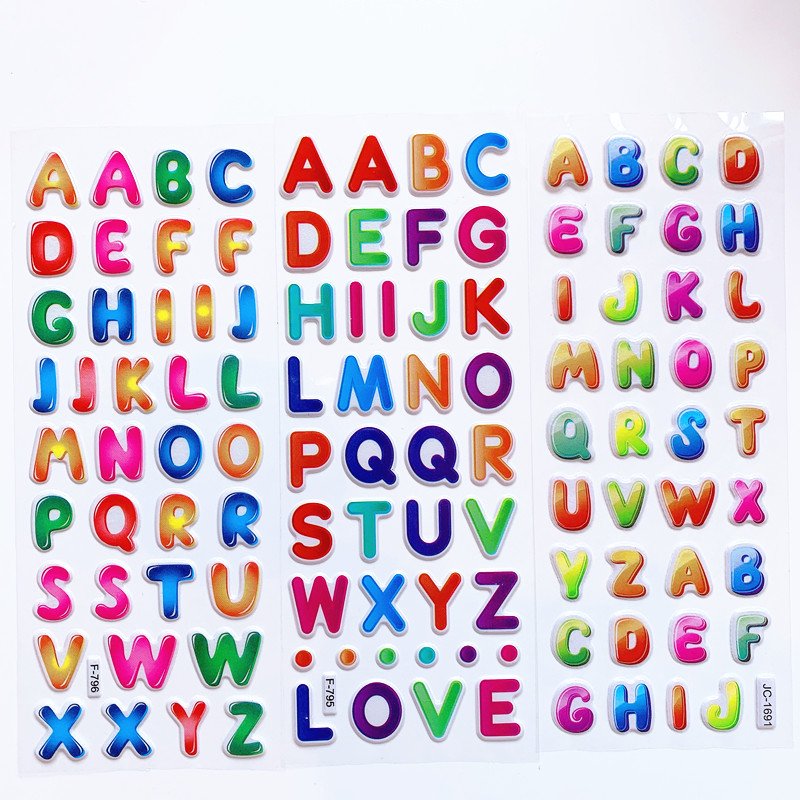 Kids Educational Toys Cartoon English Alphabet Letters Number Stickers